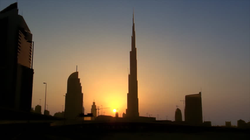 Dubai Skyline with the highest building in the world! Over 828m high!