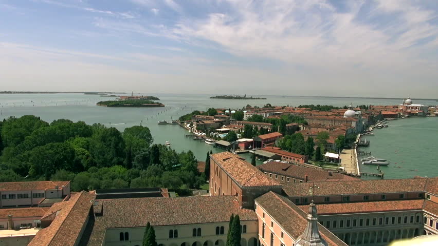 Panorama from Campanille tower in Venice,Italy