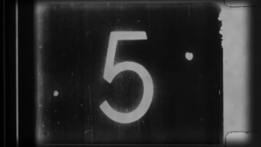 universal film/academy leader countdown, made using 35mm celluloid film strip. this is a super high quality 4k version at 4096x2304 pixels