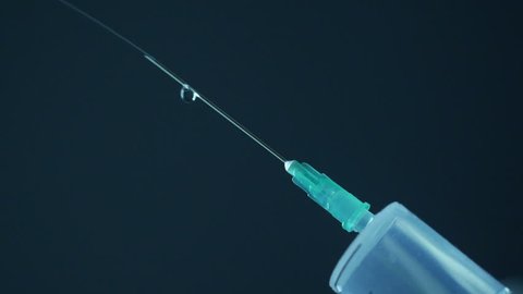 needle plastic syringe jet water saline Stock Footage Video (100% ...