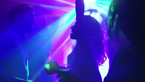 sexy girls dancing night club Stock Footage Video (100% Royalty-free