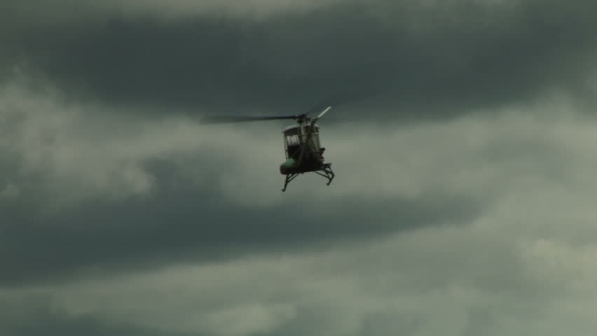 Helicopter flies out of screen