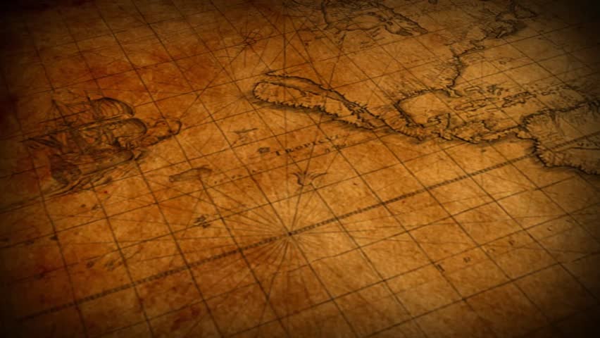 vintage map of the world - motion background Royalty-Free Stock Footage #5415524