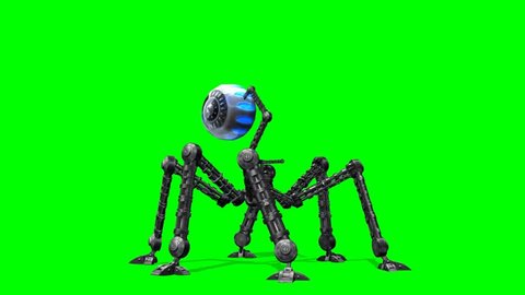 Alien Hexapod war machine walk 