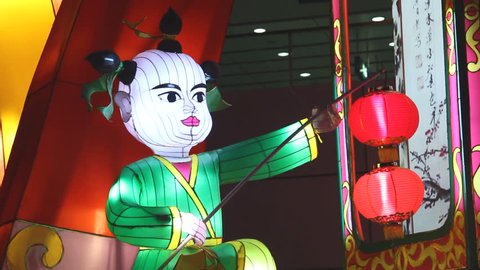 Traditional Chinese Light Display - Βίντεο στοκ