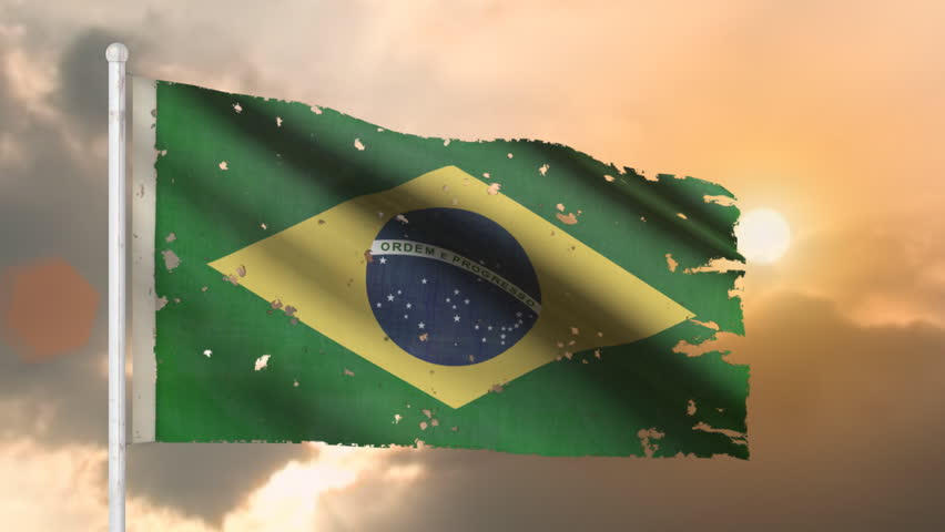 Aged Brazilian Flag - HD 1080