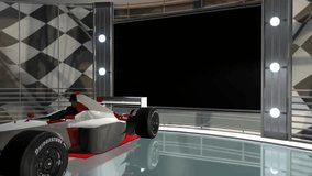 Virtual Studio with greenscreen - Videobackground
