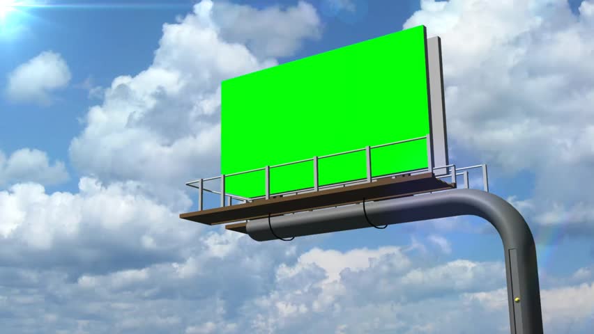 billboard moving clouds green screen video Stock Footage Video (100% ...