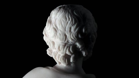 Homer is the author of the poems, Iliad and Odyssey known as "Homeric Epics".  White marble bust of the greek poet.