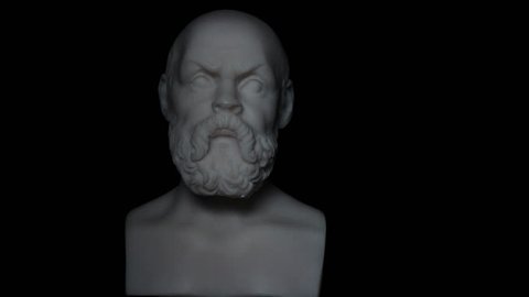 Socrates lived in Athens was a Greek Athenian philosopher is one of the most important figures in the world. It is one of the founders of Western philosophy.  White marble bust of him.