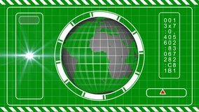 Sci Fi HUD Concept - green screen