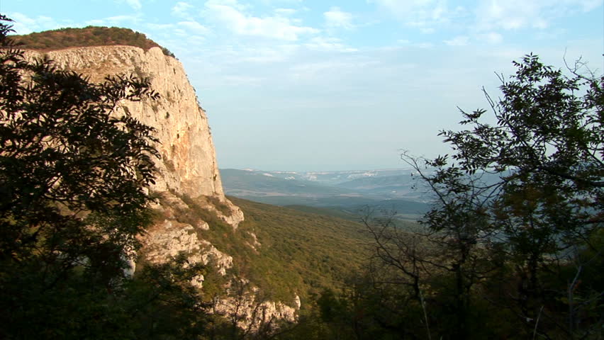 View on the horizon with the mountains