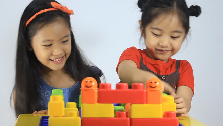 children playing with blocks