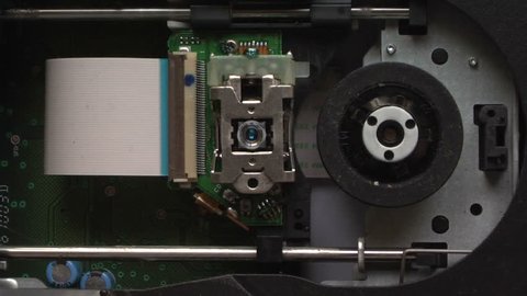 CD-rom inside with no disk, with working laser