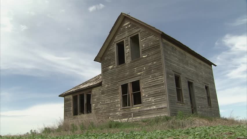 Abandoned farmhouse in the Manitoba countryside.