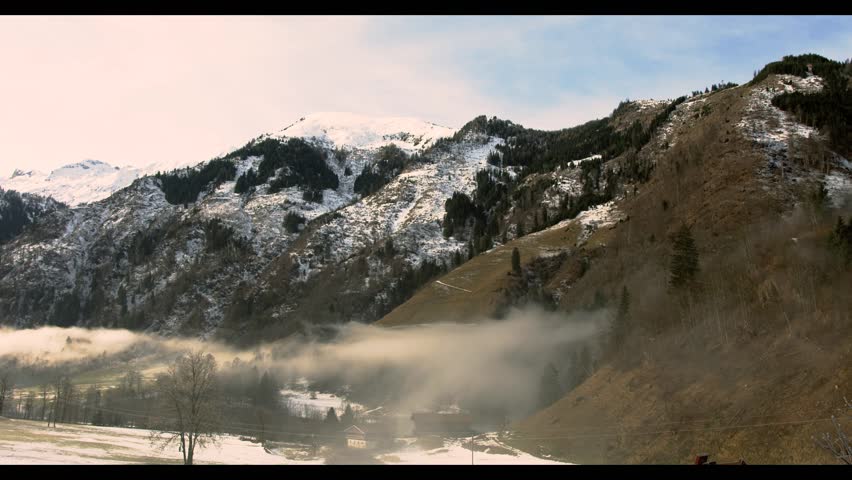 Time lapse with high mountain at Glacier in Austria