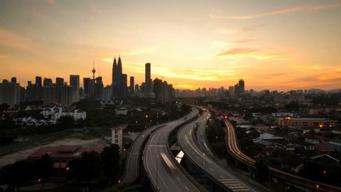 Time lapse of Kuala Lumpur Malaysia.
