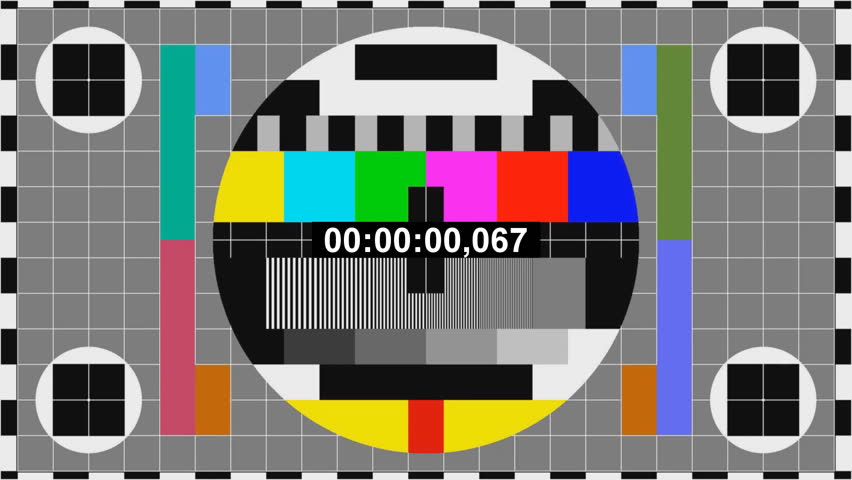 Tv Color Bars with Counting Stock Footage Video (100