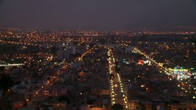 video footage of a panoramic view of Lima (Chorillos), Peru