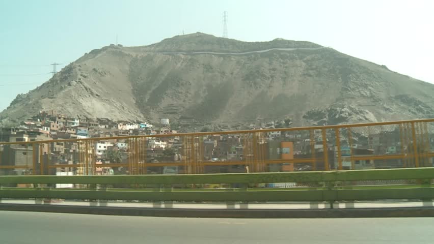 video footage of POV driving in Lima, Peru