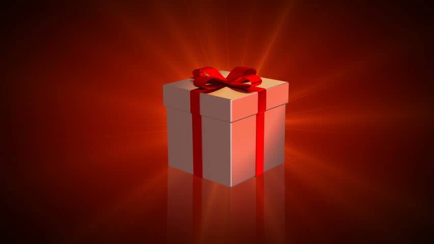 Animated Gift Box Spinning. Stock Footage Video (100% Royalty-free