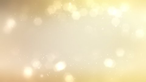 A seamless gold background loop featuring falling stars with space for text.