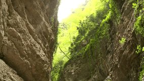 video footage of a canyon (brasa) in Italy