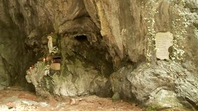 video footage of the Virgin Mother in a valley, brasa, italy