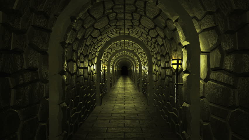 Scary Dungeon Corridor Stock Footage Video (100% Royalty-free) 5480024