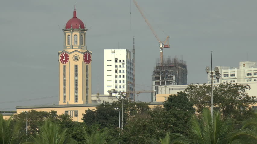 famous manila city hall tower clock
