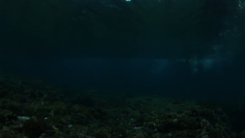 Underwater Ocean Wave With Surfer  Royalty-Free Stock Footage #5482928