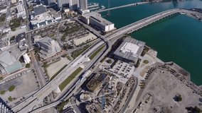 Aerial footage of Downtown Miami