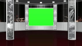 virtual studio background - green screen