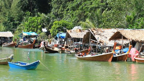 Fishing village in Andaman sea