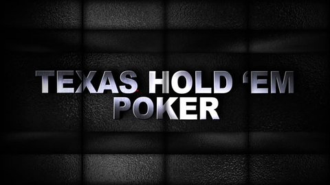 TEXAS HOLD' EM POKER Text in Slot Machine Combination, Loop