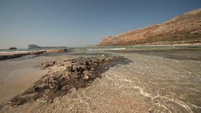 Video footage of the beach of Balos in Crete, Greece