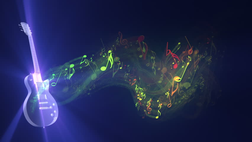 Animated Background with Musical Notes 스톡 동영상 비디오(100% 로열티 프리) 5500574