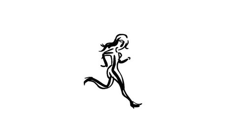 Running woman (loop animation)