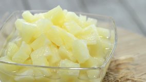Cannes Pineapples in a bowl (loopable HD video)