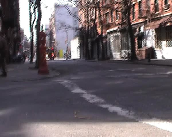 New York City Fire Engine with siren and horn driving