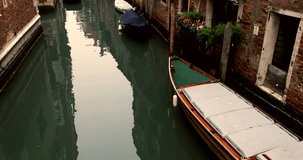video with canals at Venice, Italy.