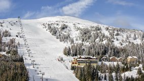 Ski resort in Austrian Alps time-lapse video