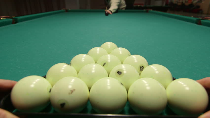russian pyramid billiards game setup player Stock Footage Video (100% ...