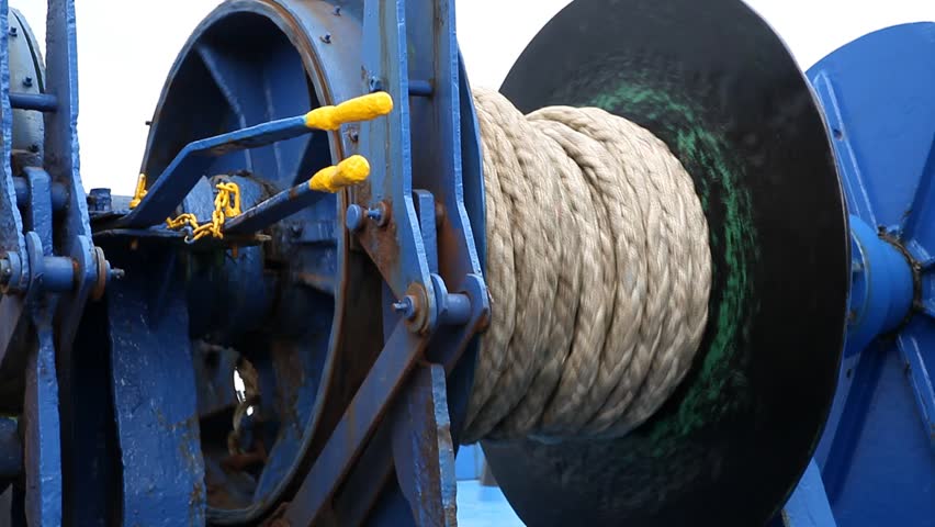 One is traveling ship, boat ropes closeup