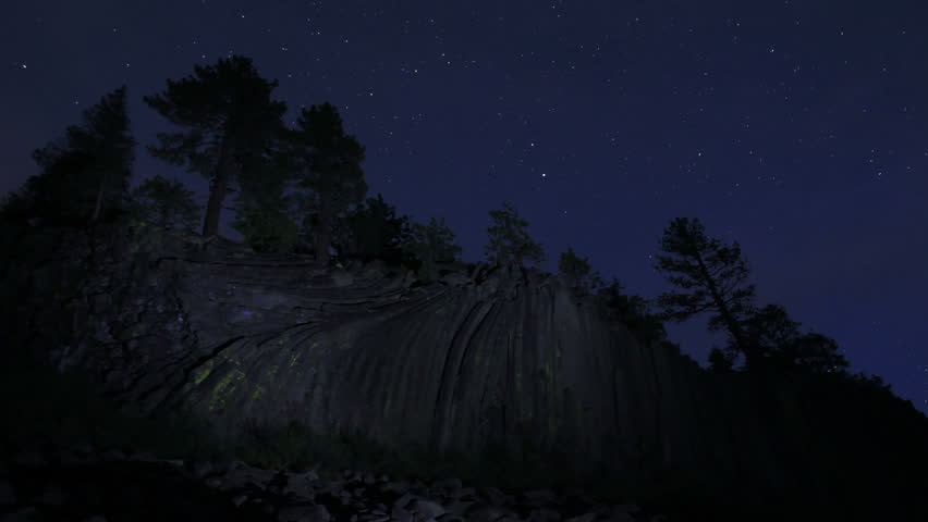 Startrails Canyon 07 Timelapse Astrophotography Devils Postpile National Monument