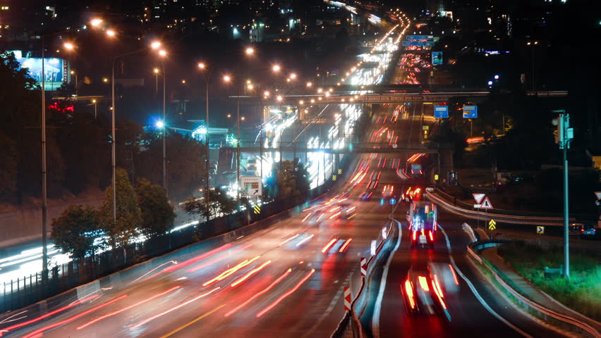 Traffic Jam at Night - Stock Footage Video (100% Royalty-free) 5566112 ...