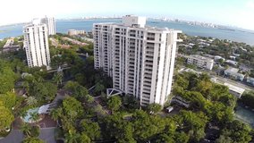 Aerial video of buildings in North Miami