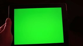 Tablet with Green Screen