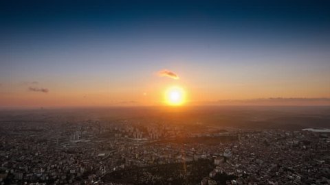 Istanbul time lapse sunset 4K Ultra High Definition