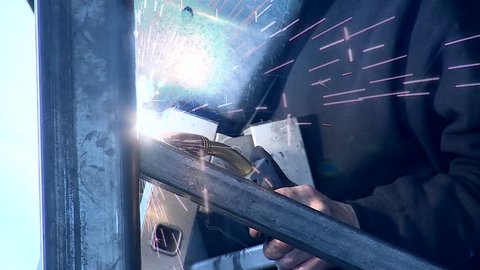 video footage of a welding operator